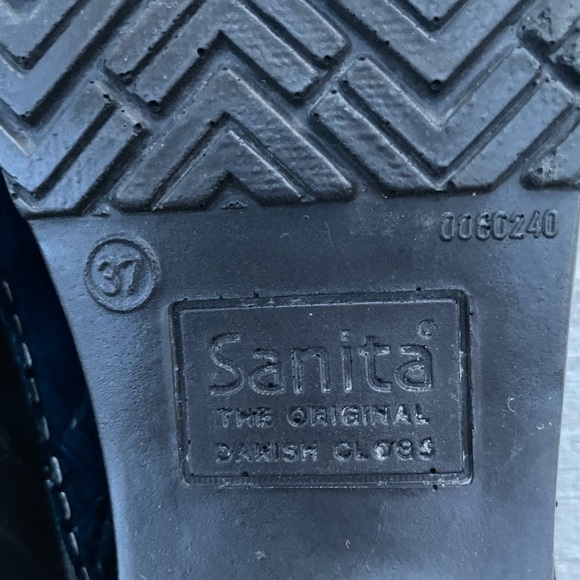 Sanita Blue Patten Bordeaux Clogs Size 37 - Picture 10 of 12